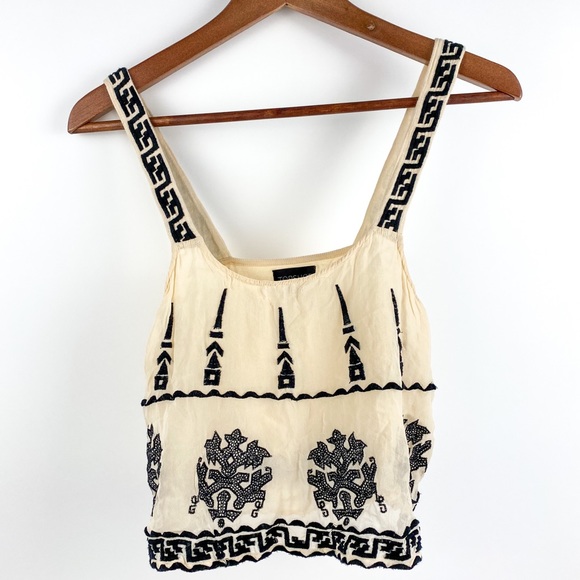 Cream Crop top - Boho Tank Top - Picture 2 of 7